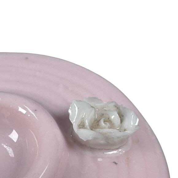 Vintage Spaghetti Poodle Dog Figurine Pink Hat & Flower Basket Mid-Century 1950s - Picture 10 of 10